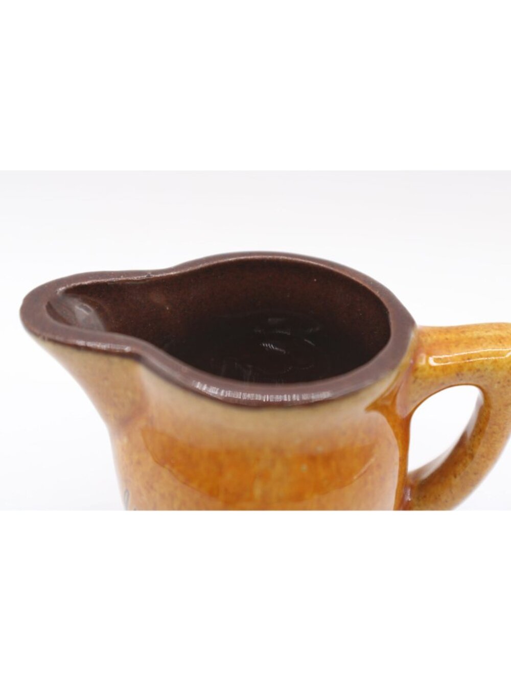 Mini Creamer Pitcher Green Mountains Vermont Brown Ceramic Pottery Vtg Souvenir - Picture 3 of 11